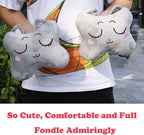 Sexysamba Car Headrest Pillow,Cartoon Neck Pillow for Car,Comfortable Soft Car Seat Pillow for Driving,Head Rest Cushion,Cute Neck Pillow for Travelling and Home 2Pcs (Grey Cat)