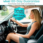 Vive Lumbar Roll Pillow for Lower Back Pain - Low Back Support Cushion for Office Chair, Car, Driving, Desk Computer - Ergonomic Portable Cervical Bolster for Thoracic Low Rest Posture Corrector(Soft)