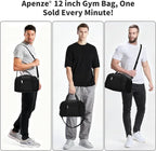 Small Gym Bag Carry On Bag - 12 in Mini Duffle Bag Lightweight for Overnight Travel-Black