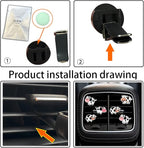 6 Pcs Cow Print Air Vent Clips, Cute Cow Car Air Fresheners Vent Clips Funny Car Decoration Cars Interior Decor Cars Accessories for Women Men