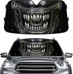 GENANY Horror Alien Windshield Sun Shade for Car SUV Truck (55x30 Inches), Front Window Visor for Windows, Protector Blocks UV
