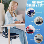 BlissTrends Donut Pillow Seat Cushion,Donut Chair Cushions for Postpartum Pregnancy & Hemorrhoids,Tailbone Pain Relief Cushion,Memory Foam Lifting Cushions for Office&Home Chairs (Blue)
