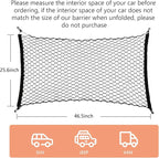Dog Car Net Barrier for SUV - Pet Car Divider Back Seat Barrier Net, Easy to Install and Remove,with Flexible Bungee Cords Adjustable for Trucks, SUV, Vans, Universal Fit Sturdy Mesh (47 * 27 inches)