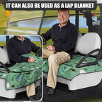 Biyejit Golf Cart Seat Covers with 4 Pockets Golf Cart Seat Towel Blanket Fits 2-Seat Golf Carts, Golf Cart Accessories