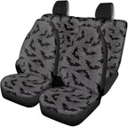 KEIAHUAN Black Bats Halloween Car Seat Covers for Men Front Seat Rear Backrest Cover Universal Car Interior Accessories Decoration Fit Most Vehicle Truck,SUV