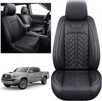 Tomatoman Tacoma Front Seat Covers Compatible with Toyota Tacoma 2005-2022 2023 2024 2025 2026 Trucks Access Crew Extended Double Cab TRD Sports SR V6 Heavy Duty Car Cushions(2 PCS Front/Black)
