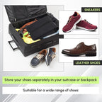 2 Pcs Smell Proof Cleat Bag for Sports, 4 Layer Odor Absorbing Soccer Football Baseball Golf Shoe Bag, Waterproof Mud Resistant Shoe Storage Pouch Fits up to Size 14 (Black,Red)