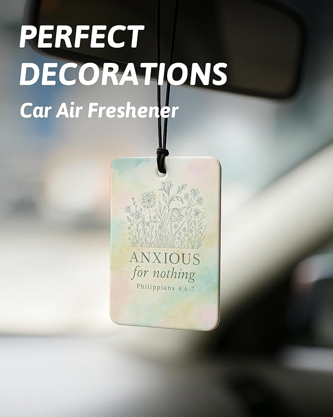 Butterfly Floral Coastal Christian Car Air Freshener 4 Pcs, Beach Aesthetic Religious Hanging Air Freshener for Cars Closet Drawer Books, Christian Car Accessories Mirror Decor for Women