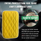 Car Center Console Pad, Waterproof Auto Armrest Seat Box Cover, PU Leather Arm Rest Protector Cushion Pad, Universal Vehicle Interior Protection Accessories for Car SUV (Yellow)
