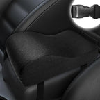 Car Armrest Cushion, 12.2"×6.3"×3.9" Memory Foam Center Console Armrest Pad, Comfortable Armrest Console Pillow Protector for Most Vehicles, Universal Car Accessories (Black)