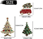 Set of 3 Bling Christmas Car Air Freshener Vent Clips, Crystal Rhinestone Sparkly Air Conditioning Outlet Decorative Clip Charms Cute Car Interior Accessories