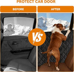 Dog Car Door Protector, 2 Pack Waterproof Scratchproof Nonslip Durable Protector, Thickened Door Panel Covers, Protects Doors from Dog Scratching Fit for Car/SUV/Truck (Black, Regular)