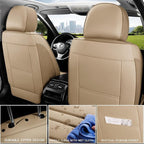 Car Seat Covers,Car Seat Protector Waterproof,Seat Covers Front, Car Seat Protectors,Automotive Seat Covers Fit for Most Cars Beige