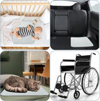 Waterproof Chair Pads for Incontinence, 4 Pack Reusable Seat Protector Pads 22" x 21", Absorbent Wheelchair Pad Covers, Washable Chair Pads for Adults, Kids & Pets - Grey