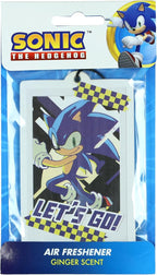 Sonic The Hedgehog Let's Go Cardboard Hanging Air Freshener for Auto or Home-Ginger Scent