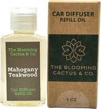 1 OZ Premium Car Diffuser Refill Oil – 2 Pack Long Lasting Fragrance Oil for Car, Home & Office | Compatible with Most Diffusers | Fresh, Pleasant Scent for Every Space (Black Ice + Mahogany Teakwood)