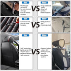 Front Seat Covers Fit for Toyota 4Runner 2001-2026, Car Seat Covers Front Seats, Breathable Faux Leather Automotive Seat Covers Front Pair Anti-Slip Seat Cover(Black&Red, Front)