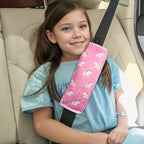 COOLBEBE Seat Belt Pillow for Kids, Extra Soft Toddler Travel Pillow for Car Seat, Universal Carseat Strap Cushion Pads for Childs Baby People Adults, Pink Unicorn