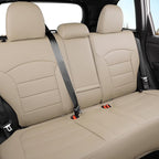 coverdream Forester Seat Covers Full Set for 2025 2026 Subaru Forester Base,Limited,Premium,Sport,Touring SUV,Fully Covered,Luxury Waterproof Leather Car Seat Protector(Beige)