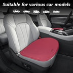KEYOOG 2PCS Car Seat Covers Cushion, for Car Seat Office Chair, Prevent Seat Dirt, Thin and Breathable, Do Not Affect Seat Ventilation Functions, with Non Slip Bottom, 20.5"x19.3" Red