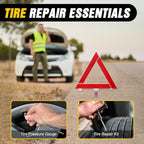 Nilight Car Emergency Kit with Jumper Cable Air Compressor Tire Repair Essential Tools First Aid Alligator Connector Electrical Kit for Travel Camping Outdoor Cars Truck SUV RV
