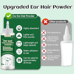 Dog Ear Hair Removal Tool – 30g Ear Powder, 5.5" Hemostat & Electric Dog Ear Trimmer – Helps Reduce Wax & Odor – Grooming Kit for Schnauzers, Poodles & Breeds with Ear Hair