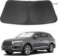 Windshield Sun Shade Custom Fit for 2016-2024 2025 2026 Audi Q7 SUV Accessories Foldable Sunshade Sun Blocker Protect Car from Sun Rays & Heat Damage Keep Car Cooler