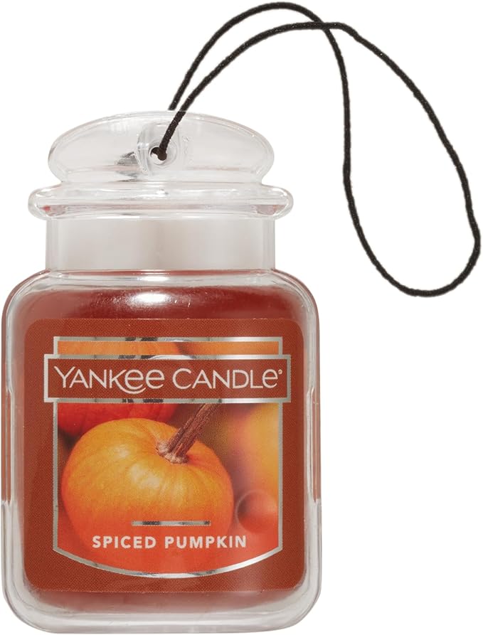 Yankee Candle Car Jar Ultimate, Spiced Pumpkin, 0.96 OZ (Pack of 4)