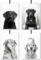 Funny Dog Bathroom Air Freshener 4 Pcs, Black Lab Gifts, Golden Retriever Lovers Gifts Air Freshener Hanging for Bathroom Decor, Dog Lover Gift Car Accessories for Women Men