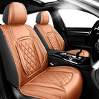Fit HRV Car Seat Covers Compatible with Honda HRV 2016-2025 2026, Premium Leather Breathable, Wear Resistant, Airbag Compatible, All-Weather Protection & Full Coverage, 2 Front Seat Brown