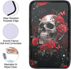 Dreaweet Red Rose Skull Center Console Armrest Pad Cover Halloween Goth Car Accessories Soft Comfort Arm Rest Cover Pad Universal Middle Console Covers for Cars SUV Truck Sedan