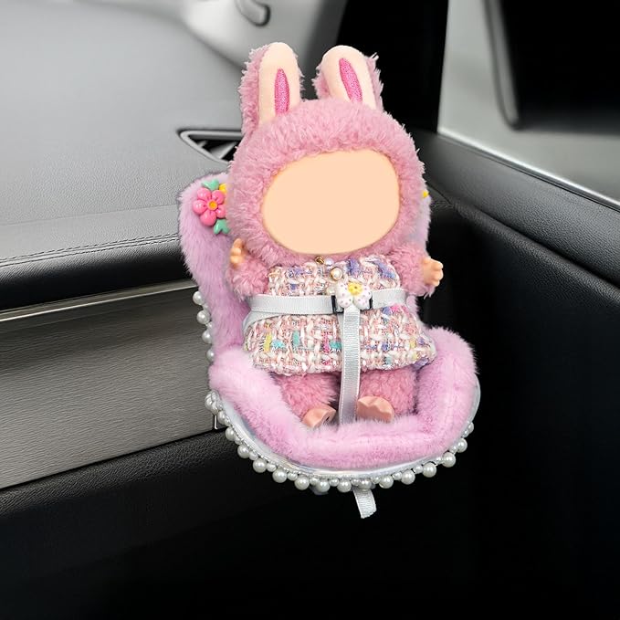 Car Air Freshener Vent Clip with Light Used for Jelly Cat Car Seat,Have A Seat Compatible with Fuggler Accessories (Battery Type-Pink)