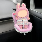 Car Air Freshener Vent Clip with Light Used for Jelly Cat Car Seat,Have A Seat Compatible with Fuggler Accessories (Battery Type-Pink)