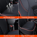 Coverado Seat Covers for Jeep Wrangler, Car Seat Covers Full Set 4 Door JL Accessories Custom Fit for Rubicon Sahara Sport S Altitude Willys Unlimited 2018 2019 2020 2021 2022 2023 2024 (Red Line)