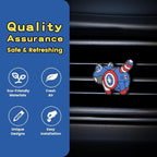Air Vent Decoration - Cute Super Kitty Hero Decorative Vent Clip for Cars, Bedroom or Office [Captain America]