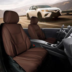 Coverland Custom Fit Car Seat Covers for Car Compatible with [Accord, Prius Prime, Avalon, Legacy, WRX, BRZ] Premium Waterproof Non-Slip Interior Seat Protector [Front Dark Brown- Size Chart A19]