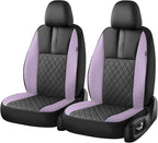 Coverado Car Seat Covers Full Set, Automotive Leather Seat Covers for Car，Universal Fit Front Back Seat Cover, Non-Slip Waterproof Breathable Car Seat Protector
