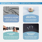 Lumbar Support Pillow for Car, Memory Foam Lumbar Pillow for Lower Back Pain Relief - Back Cushion for Driving, Chair Support for Car-Office Chair, Wheelchair - Gray