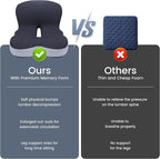 ZUAMEGUMemory Foam Car Seat Cushion – Ergonomic Driver Cushion for Sciatica & Tailbone Pain, Breathable Non-Slip Car Seat Pad for Car, Office Chair, Wheelchair