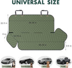 Backseat Cover for Dogs, Waterproof and Non-Slip Pet Bench Seat Covers, Car Seat Protector for Back Seat, Universal Size Rear Car Seat Cover Fits Cars, Trucks and SUVs, L-Army Green&Grey