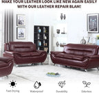 Maroon Leather Recoloring Balm with 100ml Mink Oil,Leather Couch Scratch Remover,Leather Repair kit for Vinyl Furniture and Car Interior,Leather Dye Paint,Mink Oil for Leather