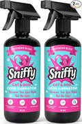 Sniffy Pet Odor Eliminator Spray Lavender Enzymatic Cleaner for Dog & Cat Urine, Litter Boxes, Carpets & Furniture, Hypoallergenic, Fabric-Safe, Vet-Approved, 2x16 oz Twin Pack, Made in USA