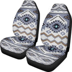 ELEQIN Car Seat Covers Universal High Back Fashion Cushion Protector for Car Truck Suvs,Sedans,Vehicles,Airbag Compatible Front Car Seat Covers 2 Pack Purple Aztec Tribal
