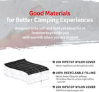 zzlamb Camping Blanket for Cold Weather,Outdoor Puffy Blanket Portable Down Alternative,Windproof Warm Cloak with Snaps,Cozy Quilt Backpacking Picnic RV Travel Plane Car Hammock Beach Climbing