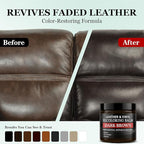 Leather Color Restorer, Leather Recoloring Balm, Scratch Remover, Leather Dye, Leather Paint with Leather Conditioner, Leather Repair Kit for Furniture Couches Car Seats Shoes, Dark Gray