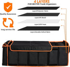 Large Trunk Organizer with Cooler, 3 Compartments SUV Cargo Organizer, Portable Trunk Organizer for suv,car,truck,rv,jeep(black)