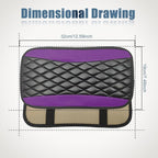 Car Center Console Cover, Universal Leather Waterproof Armrest Seat Box Cover Protector, Comfortable Car Decor Accessories Fit for Most Cars, Vehicles, SUVs-Purple
