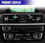 4PCS Bling Car Dashboard Air Vent Trim Clips, Sparkly Rhinestone Car Air Freshener Diffuser Clip, Cute Auto Interior Decoration Accessories for Women Present (Blue)