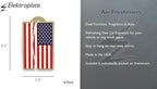 Elektroplate Red White and Blue American Flag Automotive Air Fresheners for Vehicles | New Car Scent (6-Pack) | Made in the USA