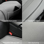 GIANT PANDA 1pack Front Car Seat Cover Bottom Seat Cover, PU Leather Driver Car Seat Protector Fits 95% of Vehicles, Wrapping Around The Bottom (Grey)